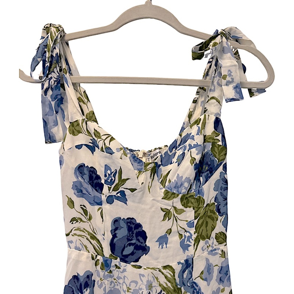 NWT REFORMATION Nadia floral-print midi dress Size 2P - Picture 8 of 12